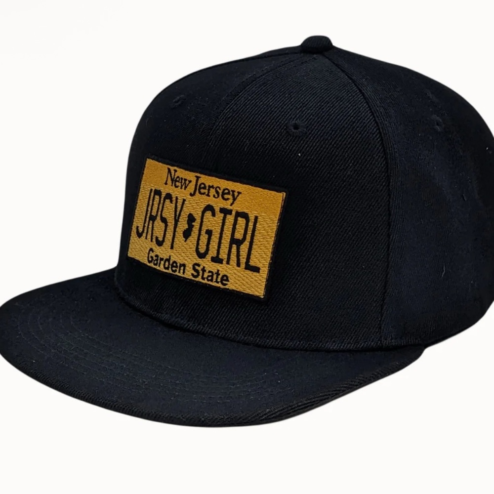 JERSEY GIRL LICENSE PLATE HAT- BLACK